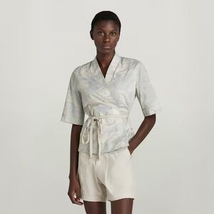 G-Star RAW ETD Wrap Top Camo Belted Desert Voile NWT Women M Unisex